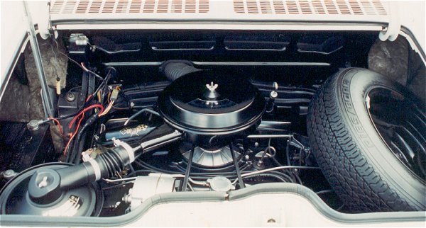 110-hp engine with oil bath pre-cleaner (lower left)