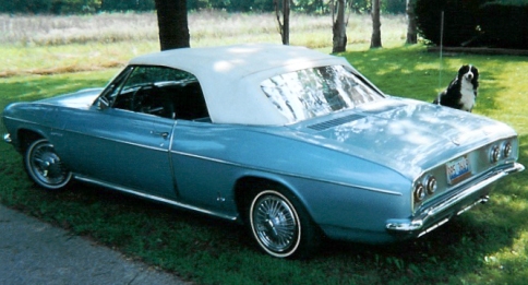 1965 180 turbo Corsa convertible (rear 3/4 view)